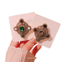 Square Rhinestone Brooch for Women Girl Coat Sweater Accessories Badge Fashion Jewelry Handmade Wholesale Euro American Vintage